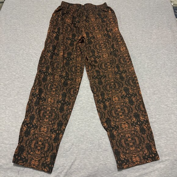 NWT California CraZee Wear Baggy Pants Mens Sz M Brown Graphic Bodybuilding USA - Picture 1 of 11